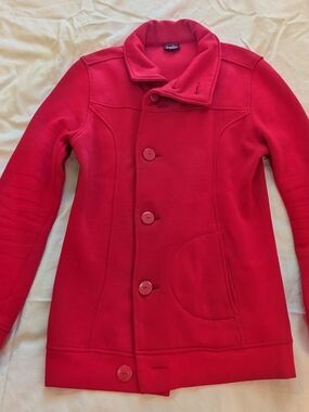 Women's Fleece Coat with Button Front - Twik